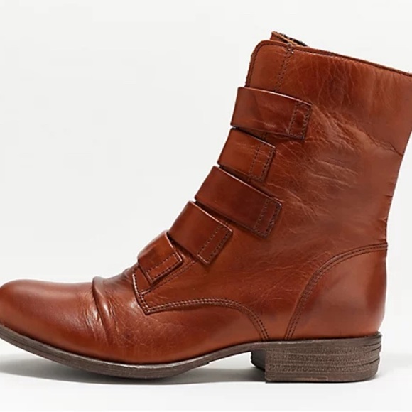 Miz Mooz Leather Strapped Wide Width Mid Boots -Leighton - Picture 5 of 6